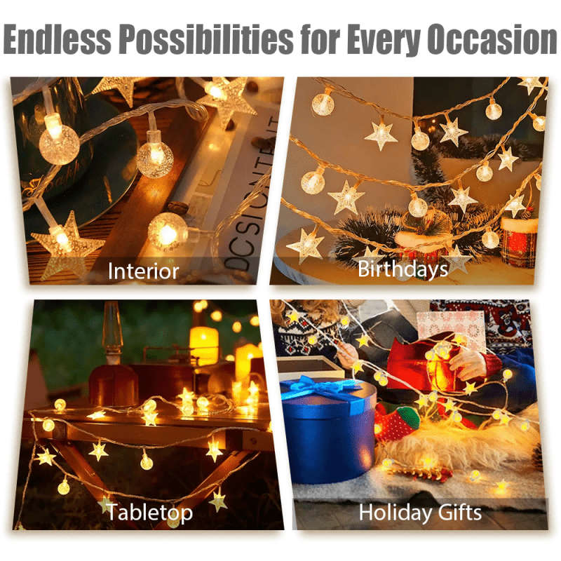 10Led Premium String Lights And Bubble Ball Transform Your Holiday Celebration