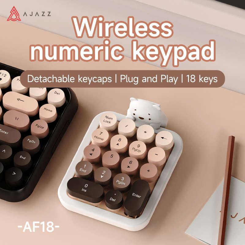AJAZZ 18-Key Wireless Keyboard Brown
