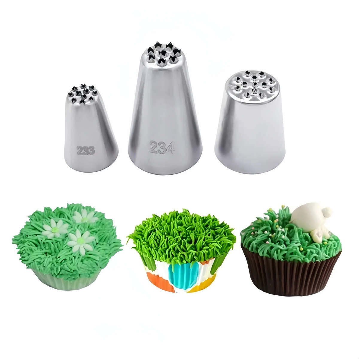 Piping Nozzle Items 3Pcs Cream Decorative Nozzle