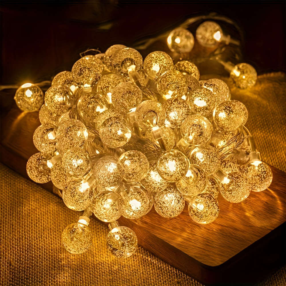 10 Led Crystal Ball Bubble String 6M