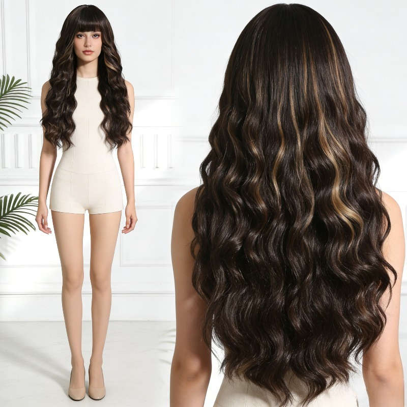 Women S Wigs Gradient Hair Length76.2Cm