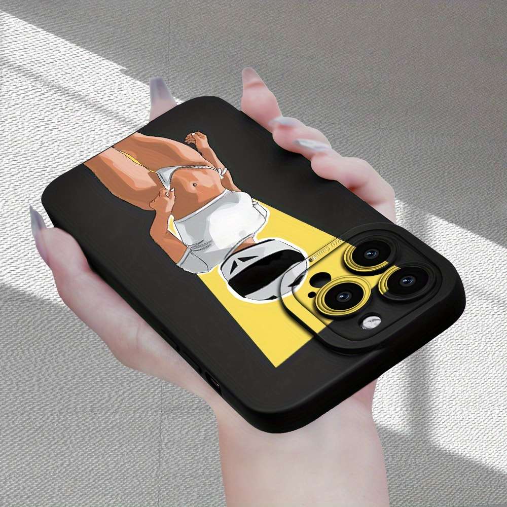 1Pc Black For iPhone 12 Pro Max Motorcycle Beauty Phone Case