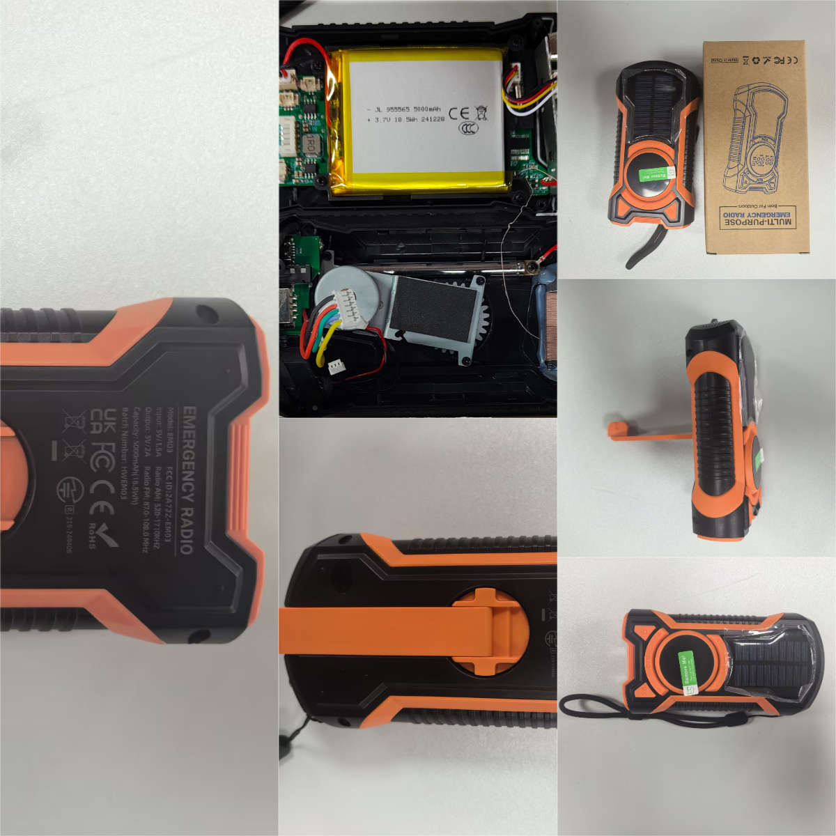 Versatile 1Pc Multifunctional Emergency Handheld Radio With Flashlight Home