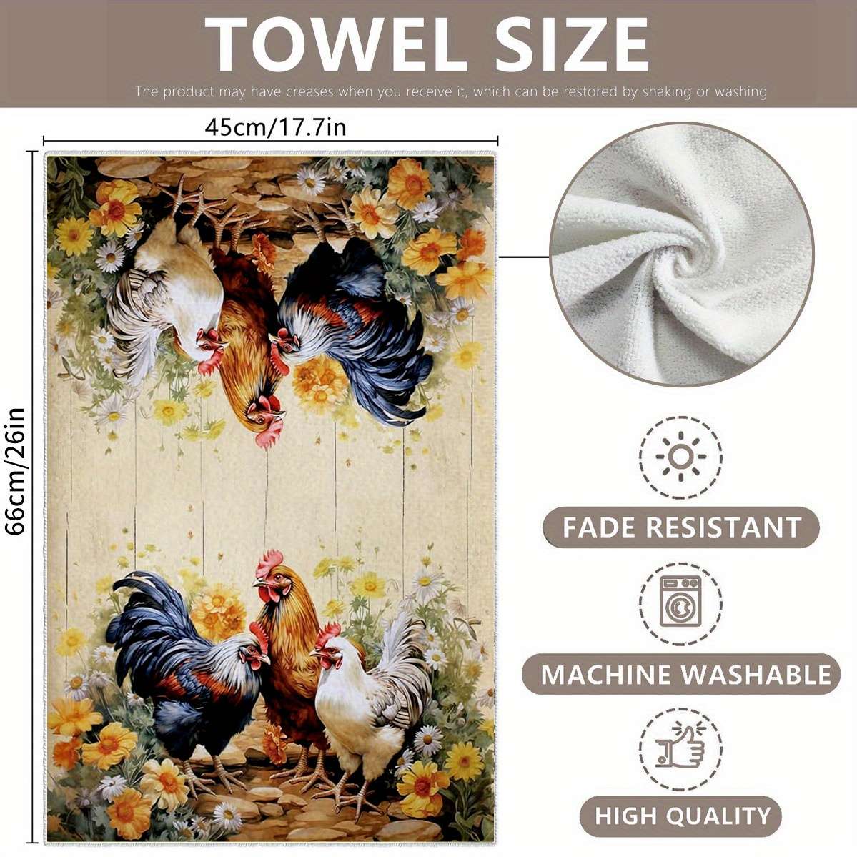 Towel Size 45Cm*66Cm Quantity6Pcs