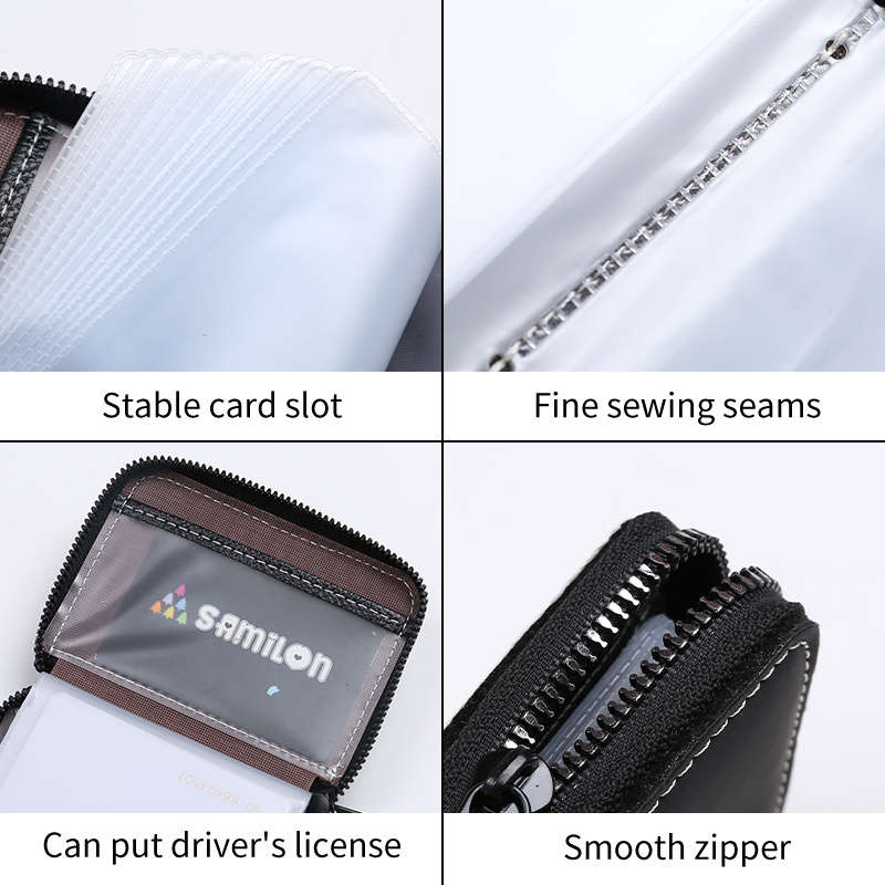 Paris Eiffel Tower Single-Sided Print Clutch Bag With 24 Card Slots And Multiple Card Inser