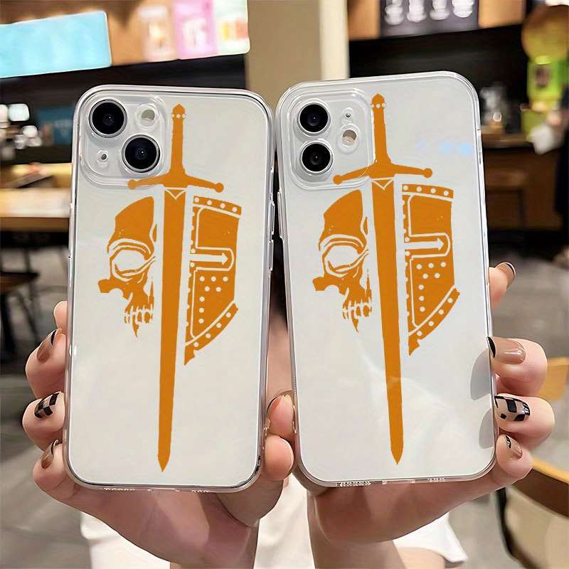 1Pc Transparent For iPhone 14 Plus African Drum Design Phone Case