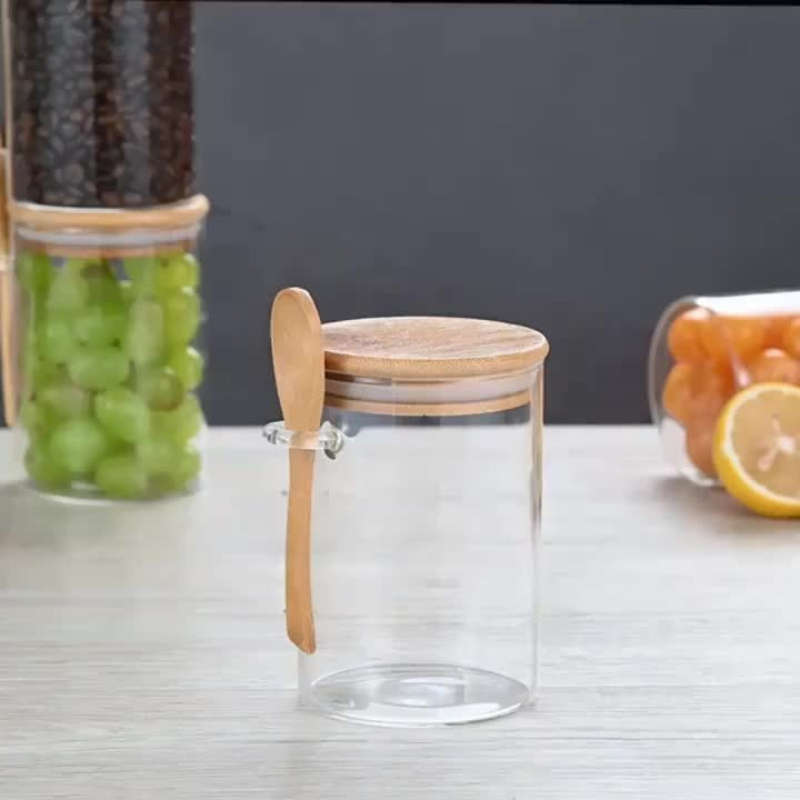 Sealed Jar Quantity 6Pcs With Spoon Canisters