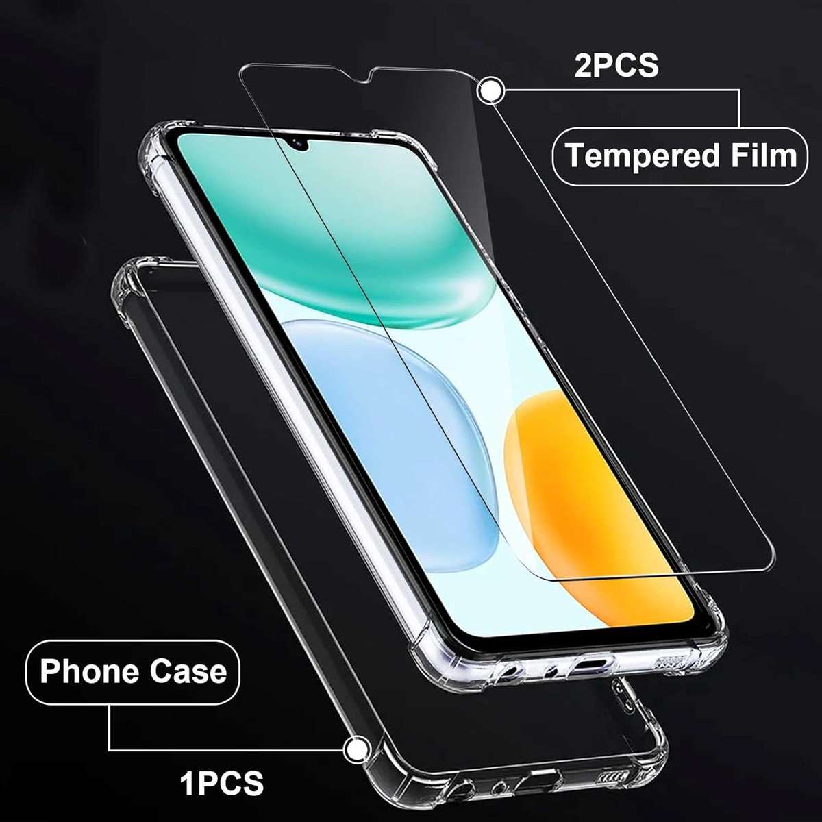 Screen Protector Compatible Model Honor X5C Plus Quantity 2*Glass 1*Cover