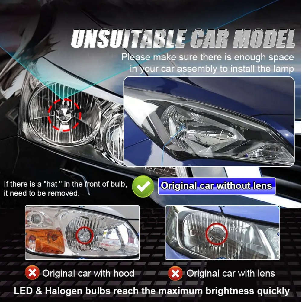 Car Lights Color 2Pcs H4