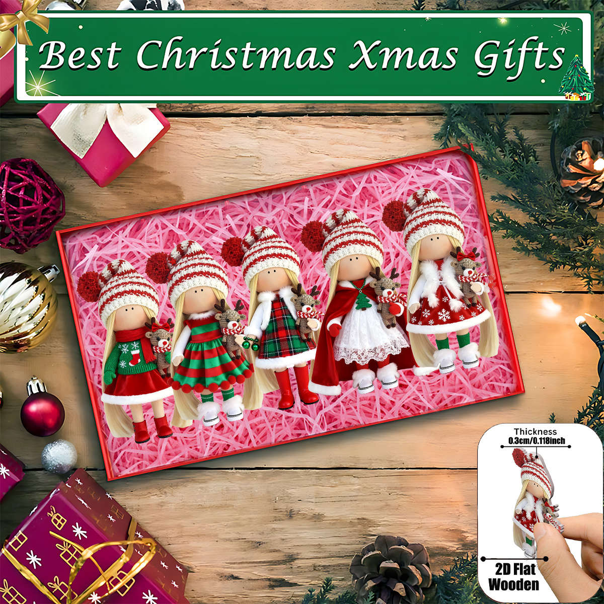 Christmas Decorations Style 18 Pieces 1 Set