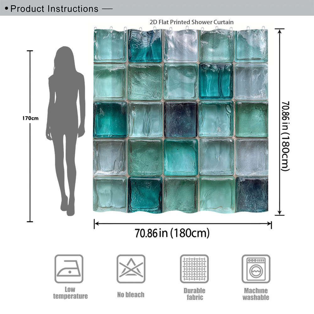 Waterproof Shower Curtain Size 80*180Cm