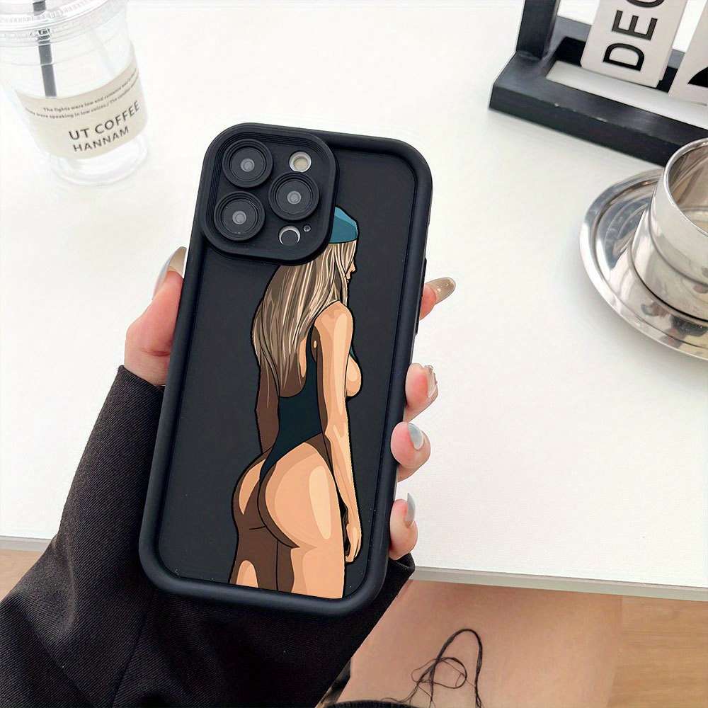 1Pc Black For iPhone 16 Plus Personalized Swimsuits Phone Case