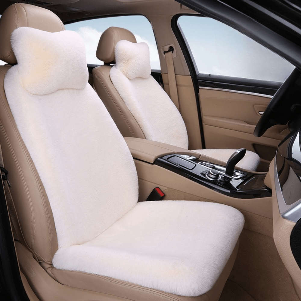 Car Seat Cushion White Size 2 Front Seats