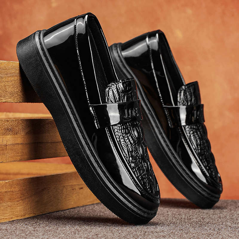 Mens Leather Shoes Color Black Sizeuk 10