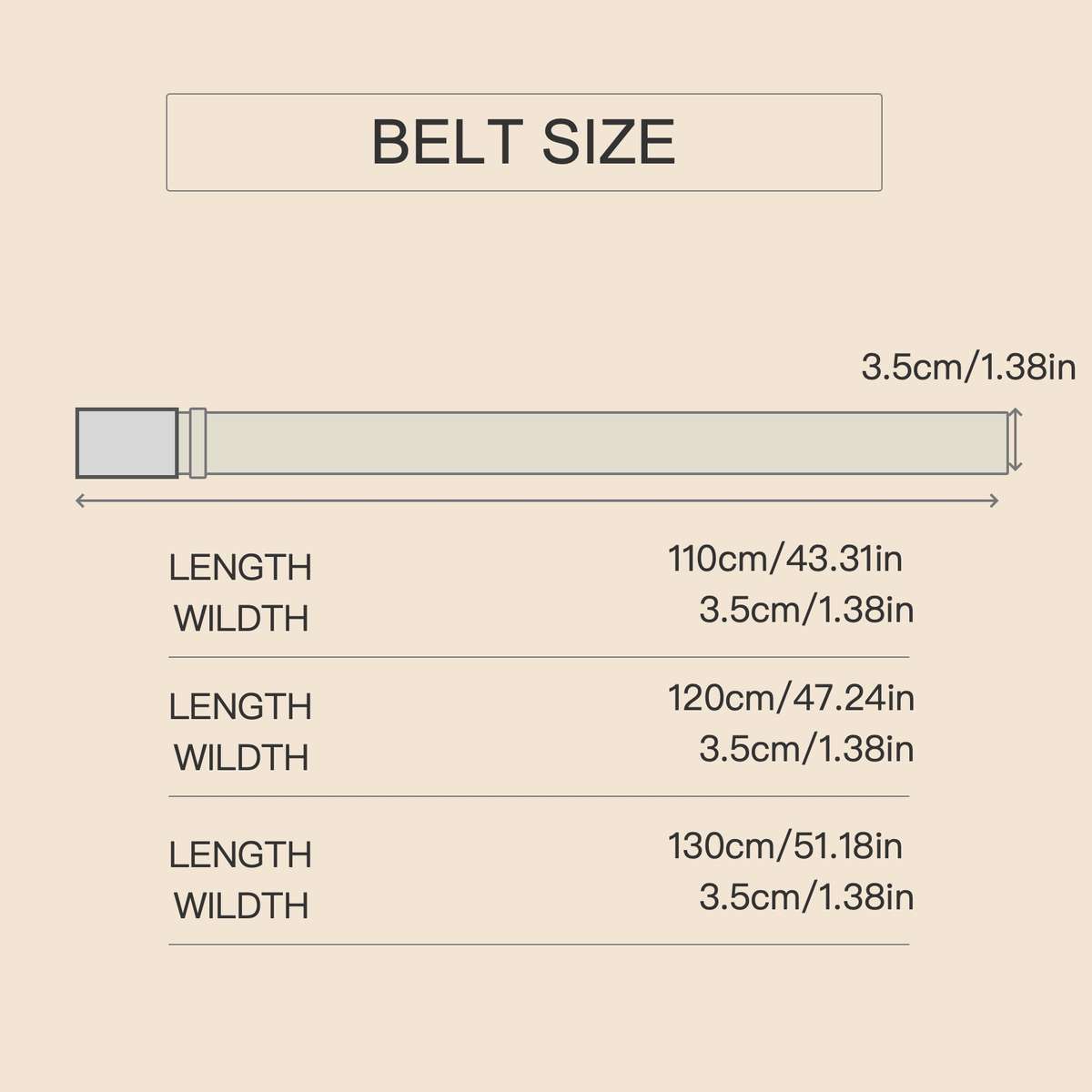 Belt Color  Black Size 130Cm 51.18In
