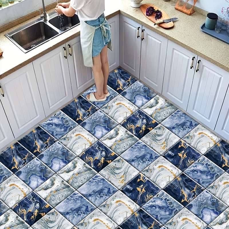 Self Adhesive Floor Stickers 10Pcs * 14.99Cm * 14.99Cm