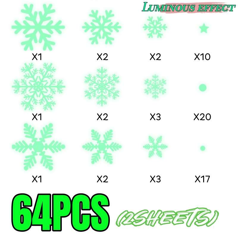 Christmas Decorations Quantity 64Pcs 2 Sheets