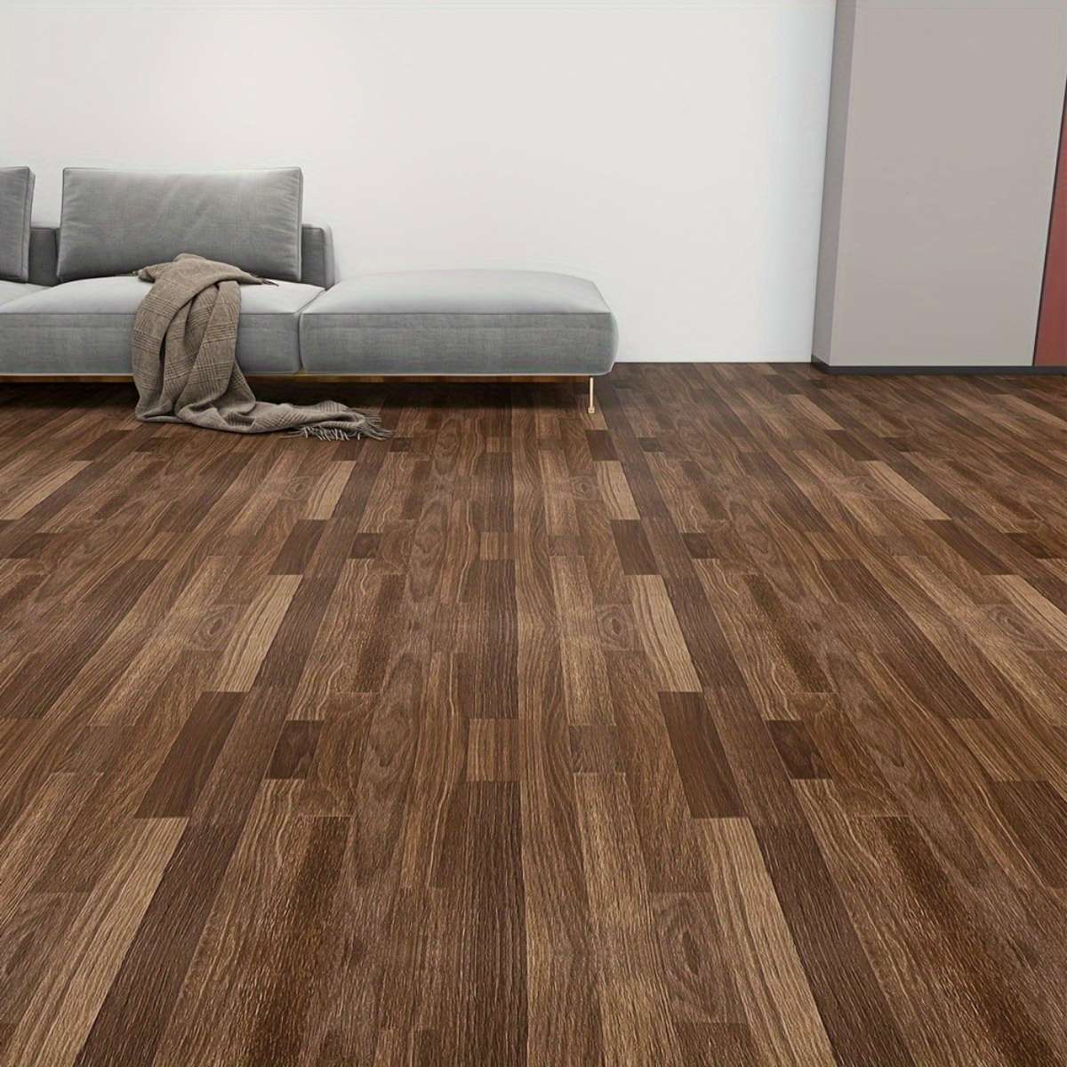 Self Adhesive Floor Stickers Parquet Walnut 40Cm*100Cm