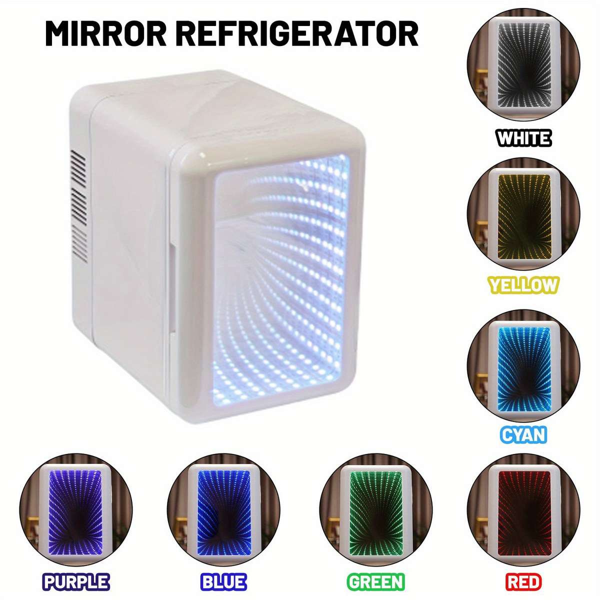 Refrigerator Items White Mirror With Light
