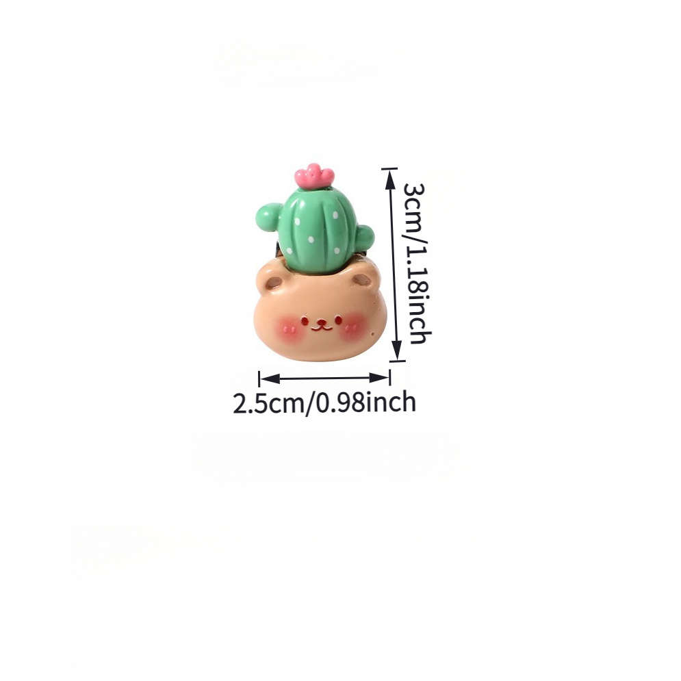 Car Interior Decor Style Cute Potted Animals 6 Pack