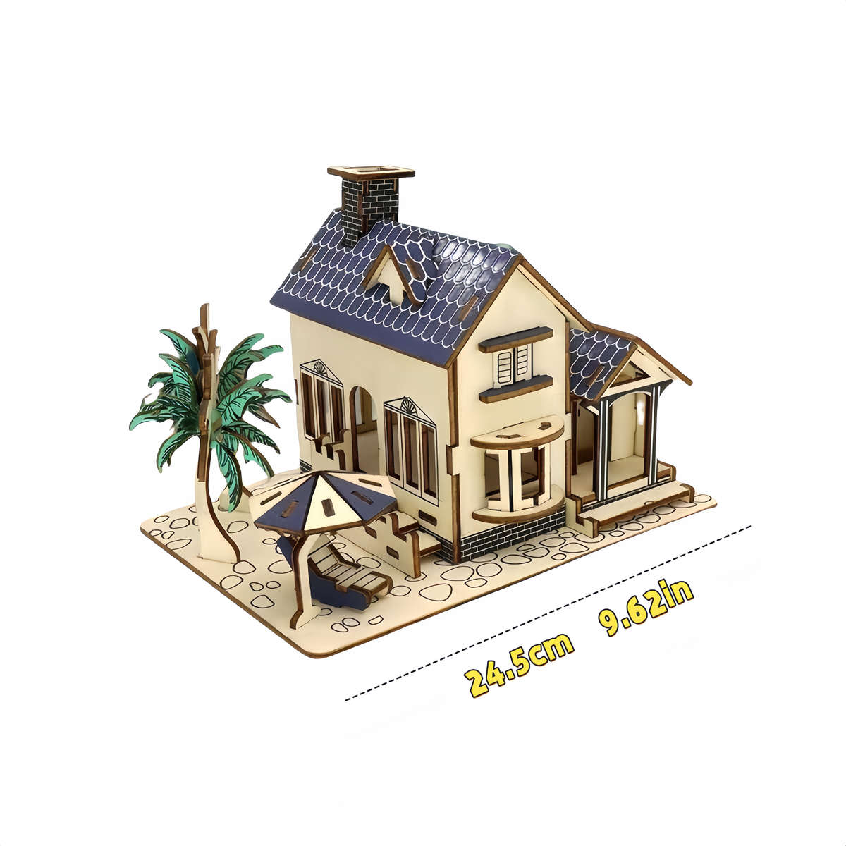 3D Building Model Puzzle Set Style Ocean View Cottage
