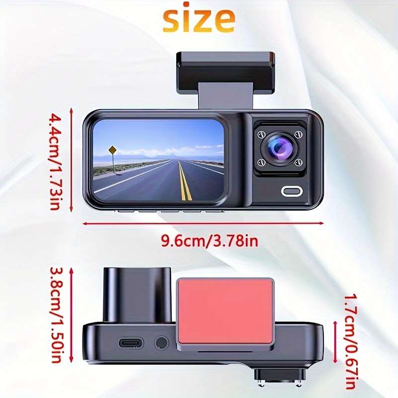 Dashcam Model 3 Front And Rear Internal Cameras  Without Memory Card