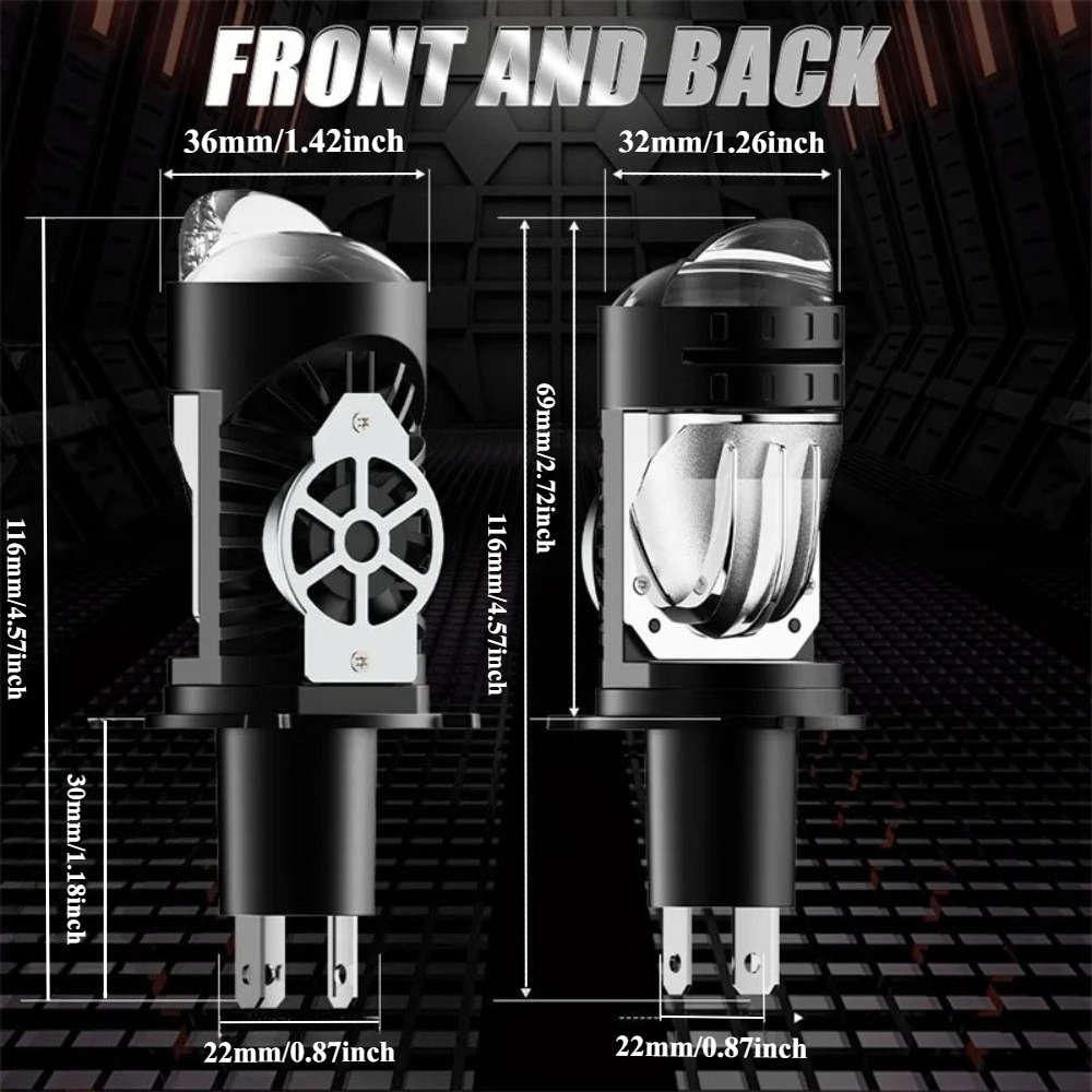 Car Lights Color 2Pcs H4