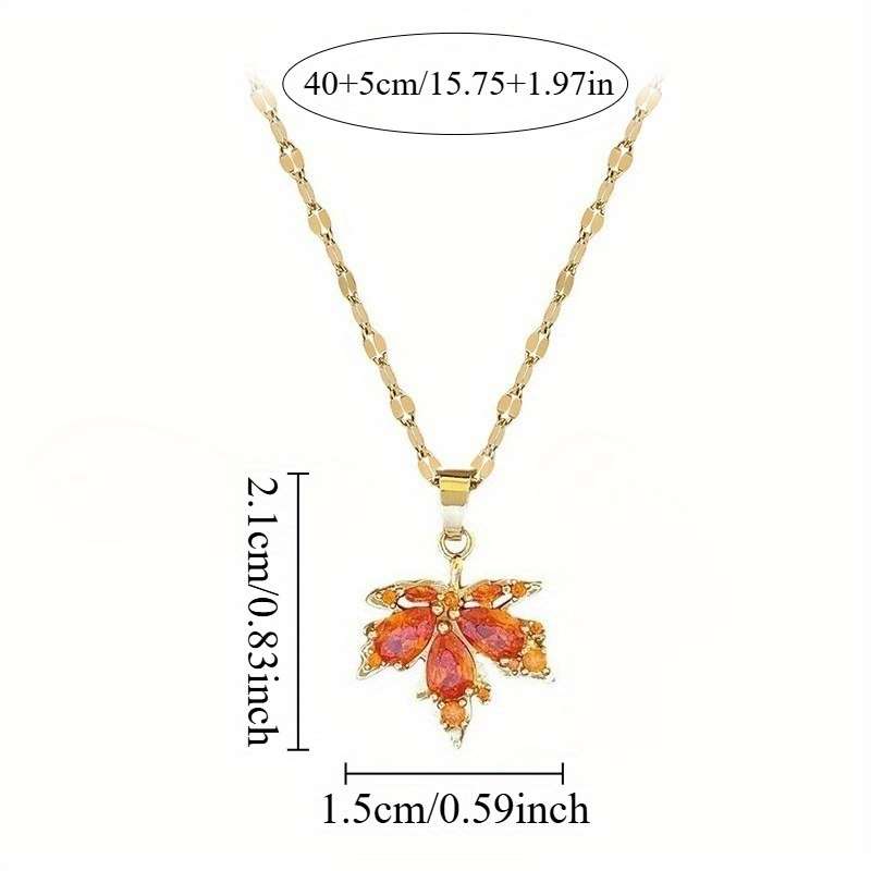 Womens Necklace Color Red