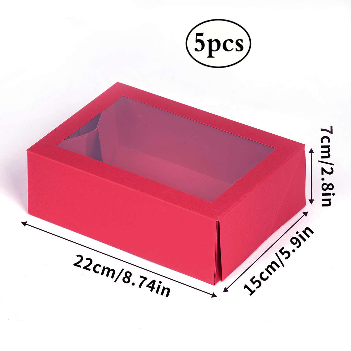 Christmas Gift Boxes Color Red Quantity 5Pcs