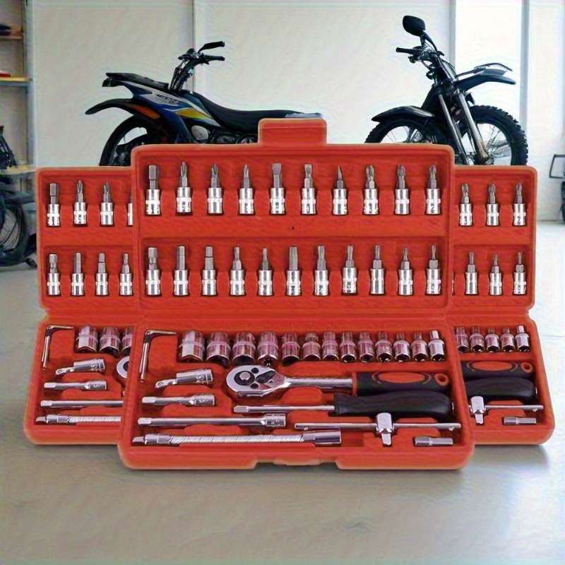 Screwdriver Bit Tool Set Color Wy041703 1 Size Red   46Pcs