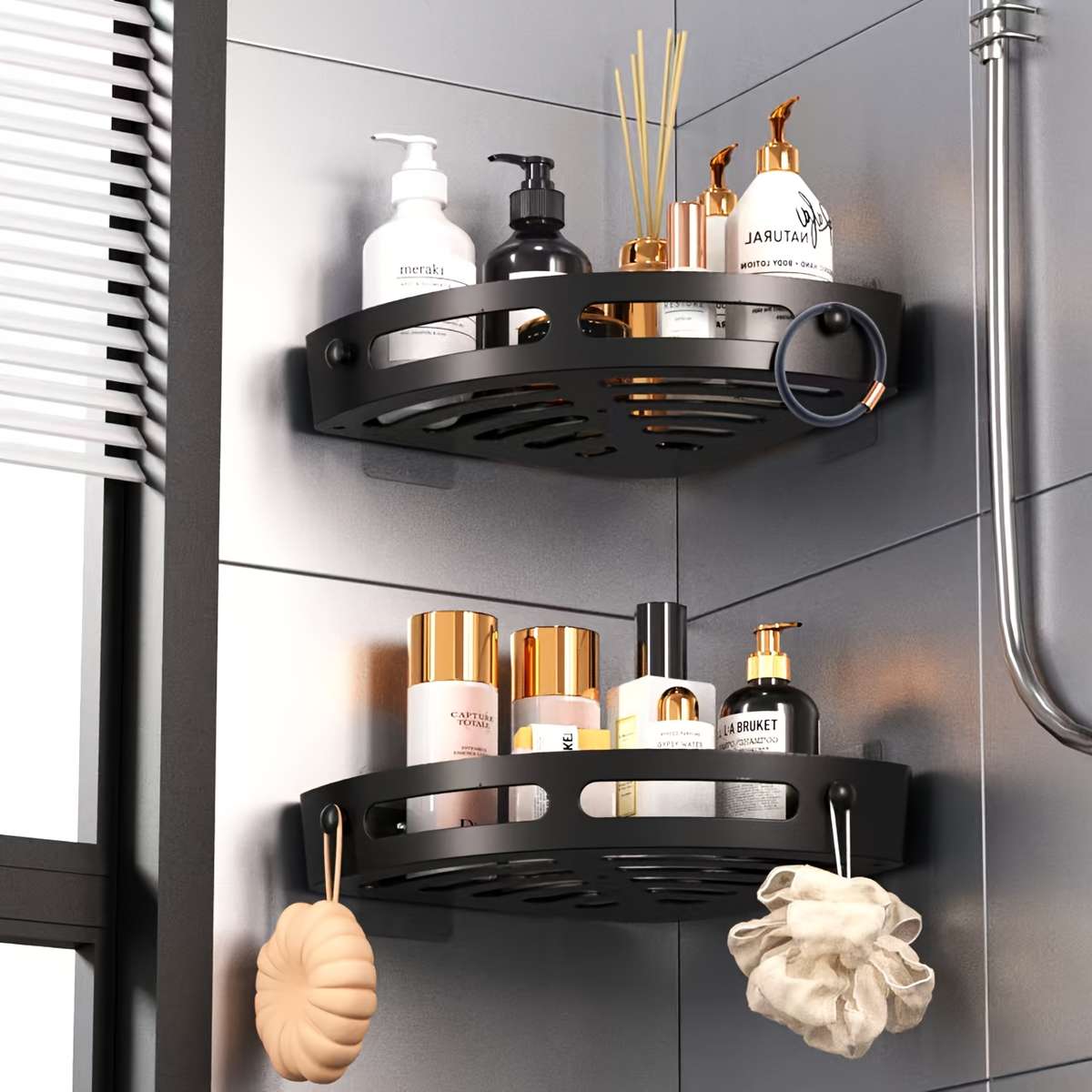 Bathroom Storage Rack Model Premium Luxury Design  2Pcs