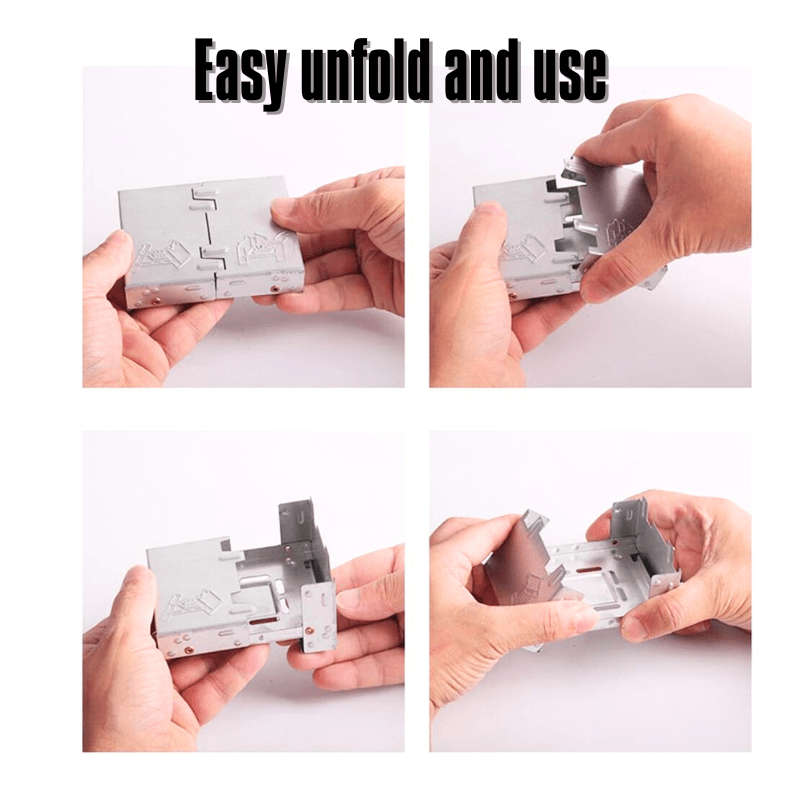 2pcs Premium 2 Set Pocket Sized Twig Burner Small Stove Ultra Light Folding