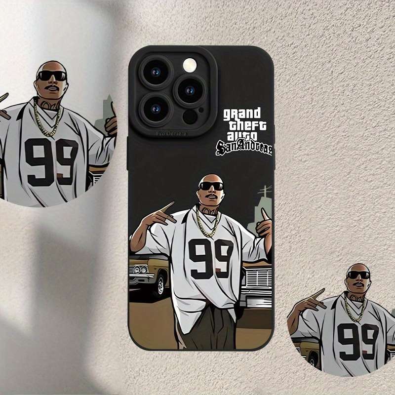 1Pc Mixed Color  For iPhone XR Rap Boy Pattern Phone Case