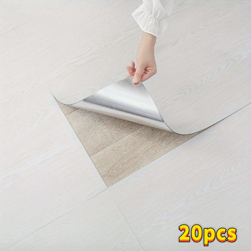 Self Adhesive Floor Stickers Grey 30Cmx30Cmx1.5Mm 20 Pieces