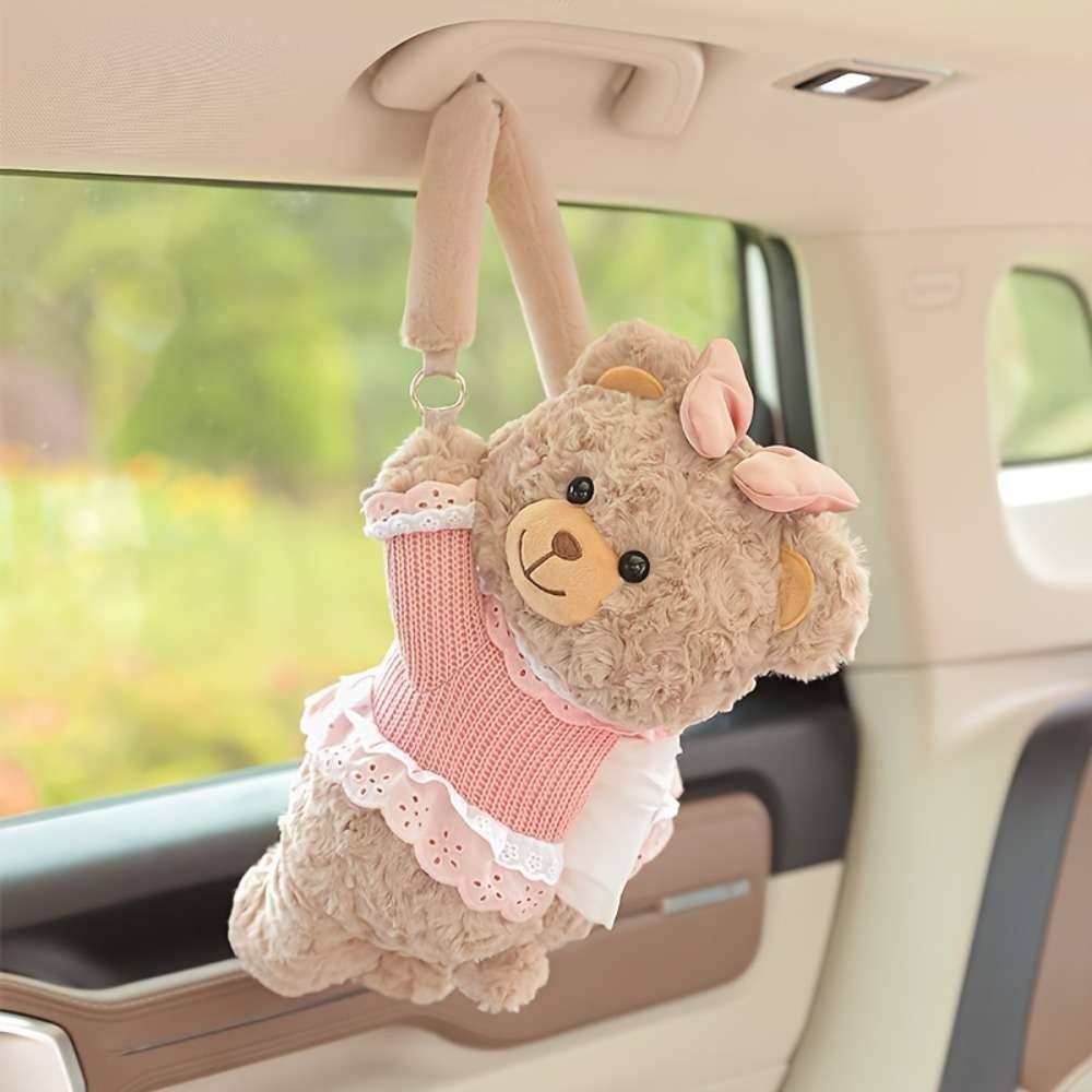 Car Tissue Box Color Pink Bear Items Tissue Box