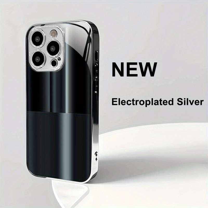 1Pc Silvery For iPhone 12 Mini Business Reflective Phone Case