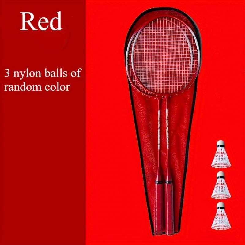 Badminton Racket Color 3 Balls  A Pair Of Purple Balls