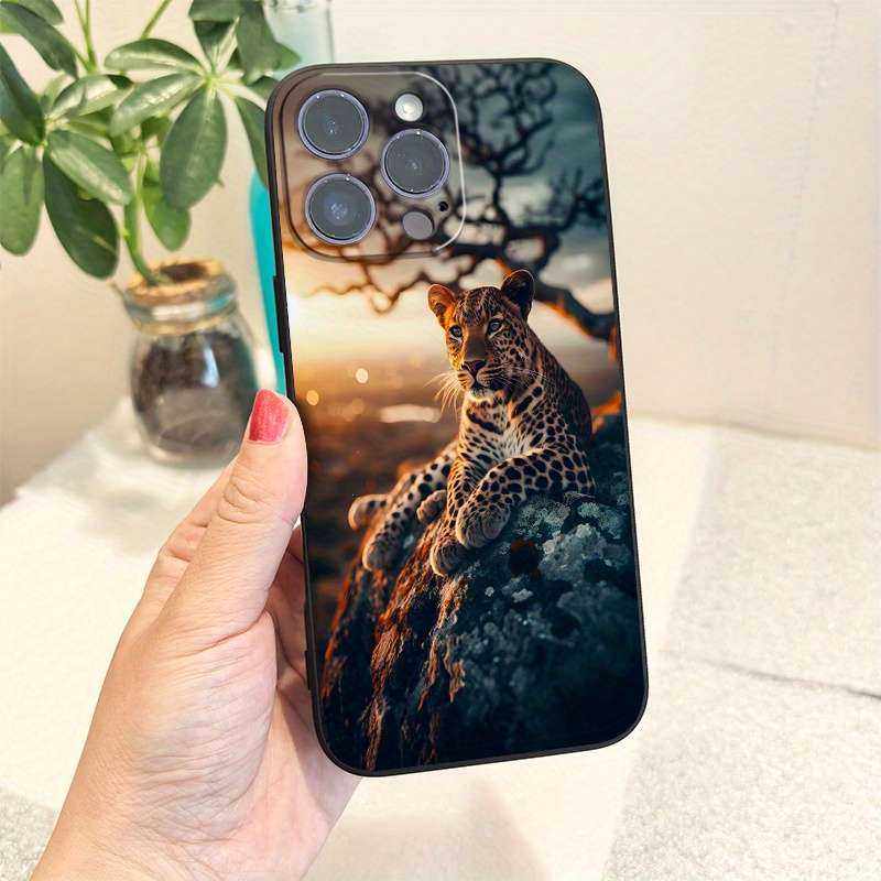 1Pc Black For iPhone 16 African Savanna Phone Case