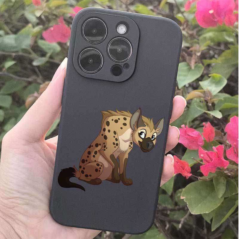 1Pc Black For iPhone 14 Plus African Wild Dogs Phone Case
