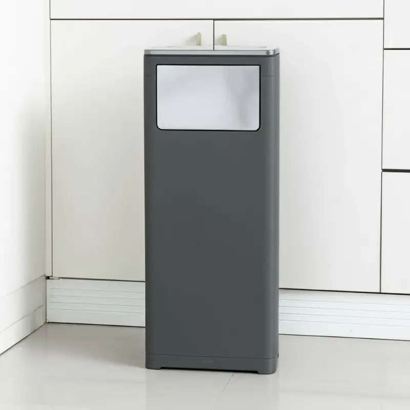 Garbage Can Color Black 25L Double Opening