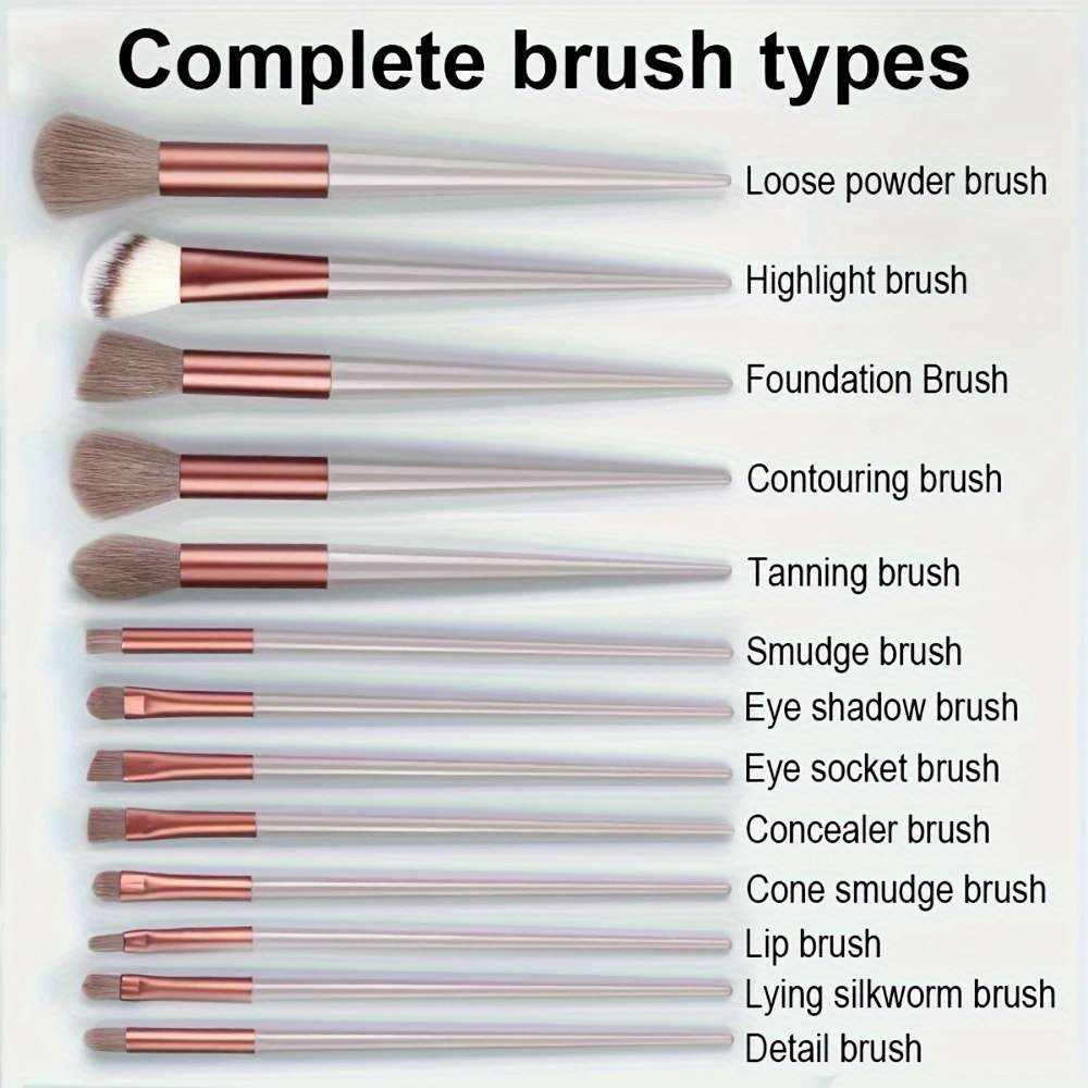 Makeup Brush Set Color Brown Obb
