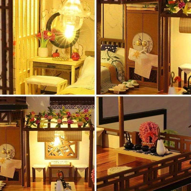 3D Building Model Puzzle Set Color Romantic