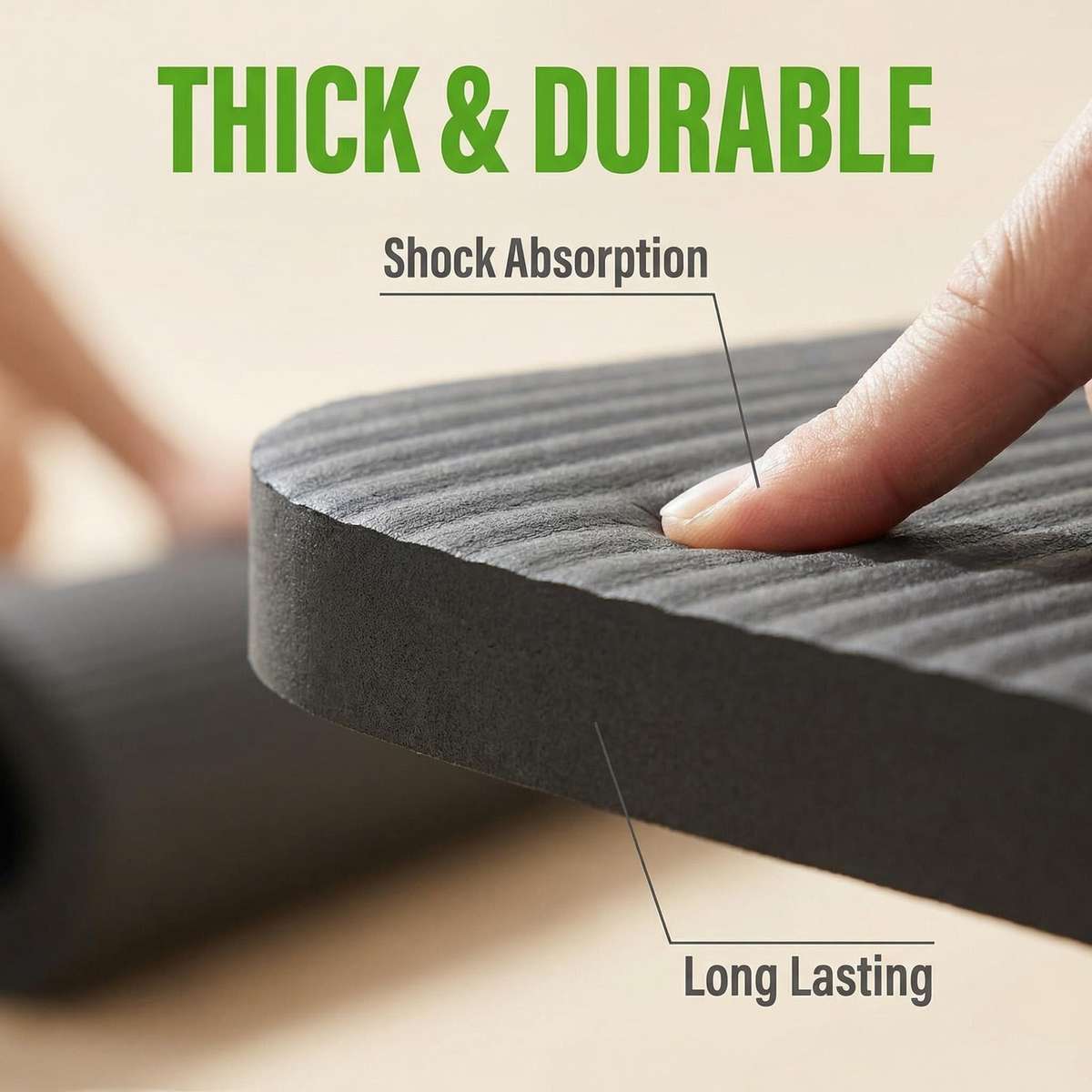 Yoga Mat Exclusive Premium Luxury Quality 5 Style Thickened Black