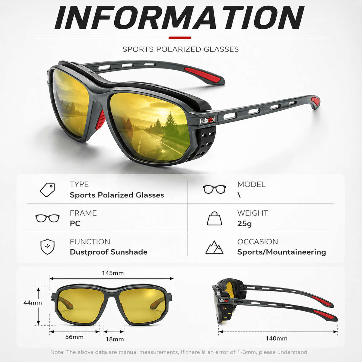 Cycling Glasses Color C5 Gun Yellow