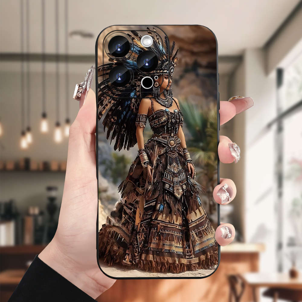 1Pc Black For iPhone 12 Pro African Premium Phone Case
