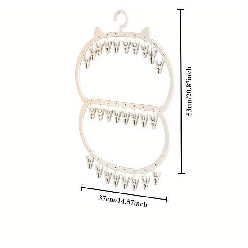 Clothes Rack White Quantity Single Layer18 Clips