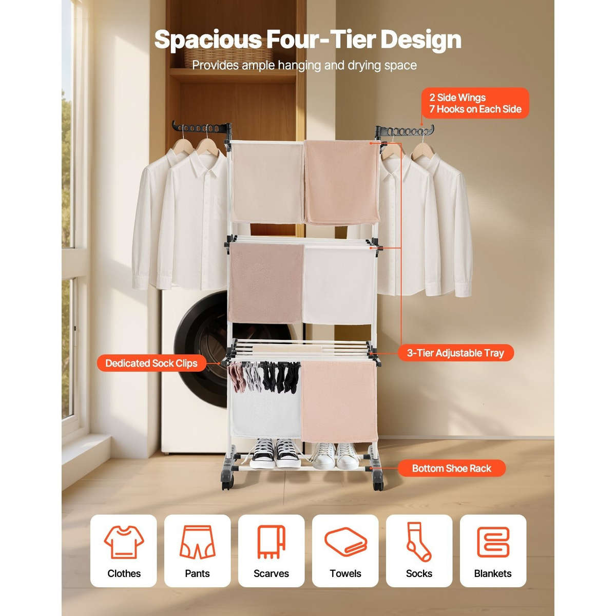 Clothes Rack Gray Balcony Lifesaver Drying Freedom1 Cleaning Cloth