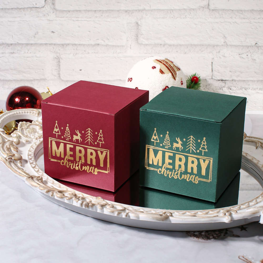 Christmas Gift Boxes Color Green Zfh Size Xtsmc-5Pcs