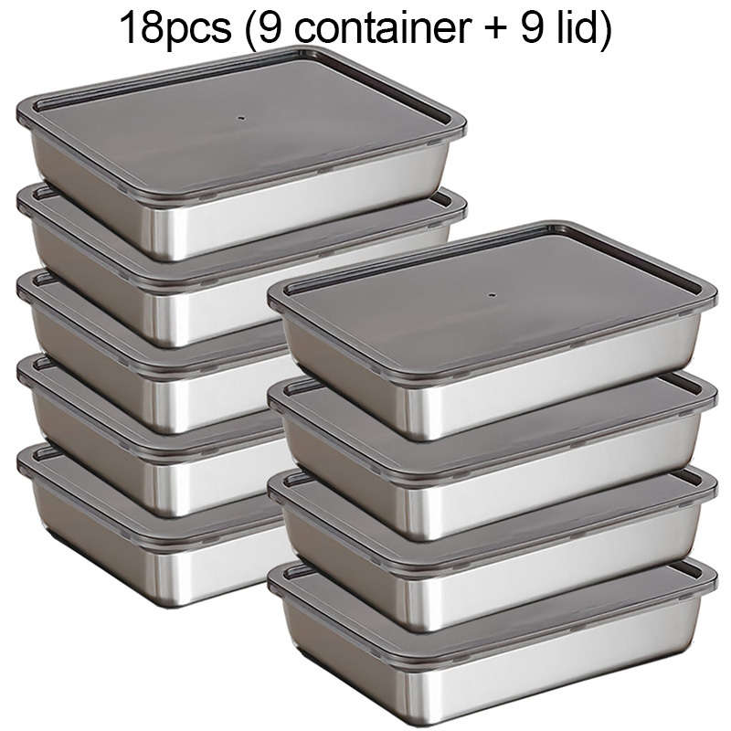 Antibacterial Box 18Pcs 9 Container9 Lid