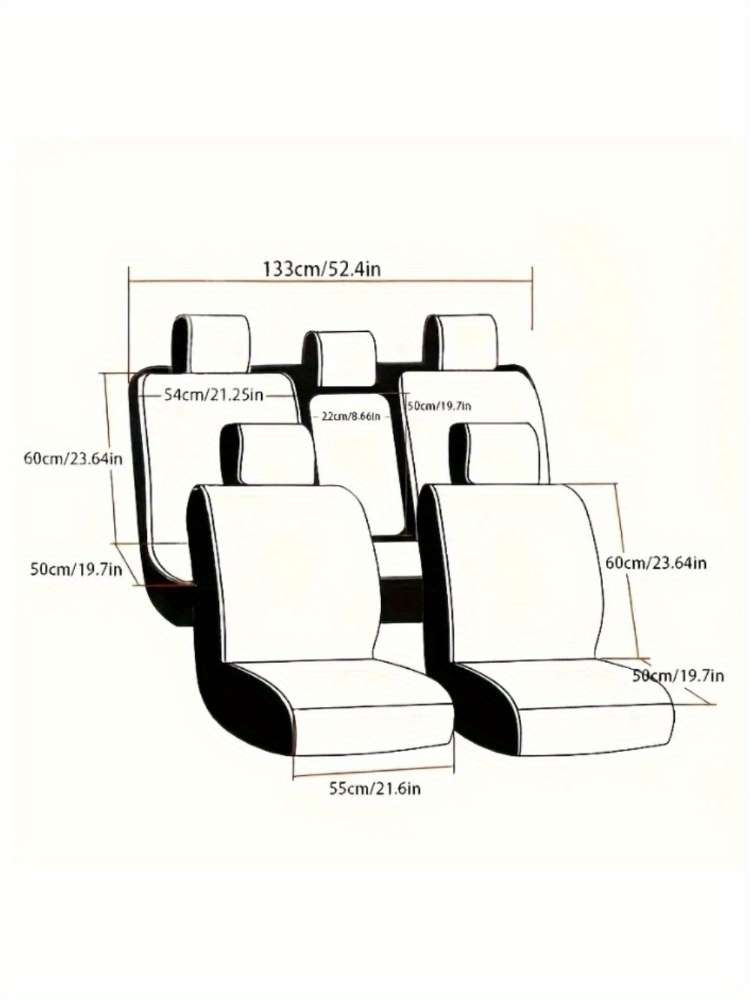 Car Seat Cushion Gray Front Square Mat 2Pcs